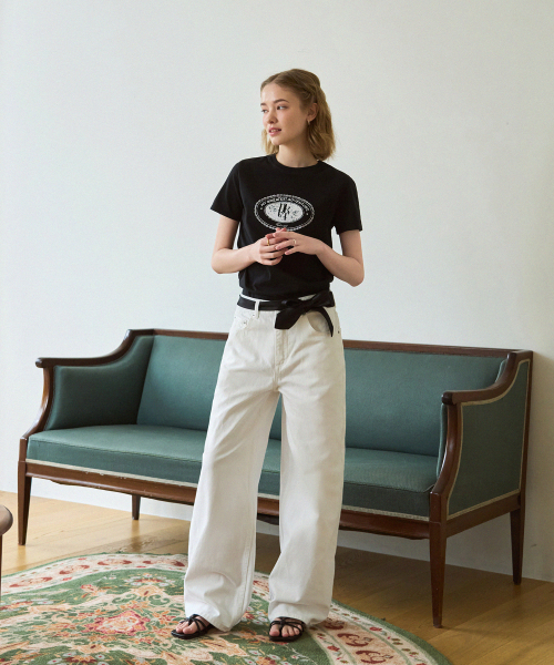 DRAWFIT WOMEN（ドローフィットウーマン）の「クラックサークルクレストスーピマ半袖Tシャツ[ホワイト]（Tシャツ/カットソー・レディース・その他・SMALL/MEDIUM）」の6枚目の写真