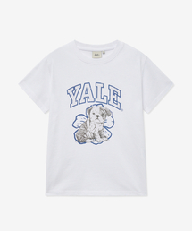 ウィメンズヴィンテージフラワーダン半袖Tシャツ_ホワイト