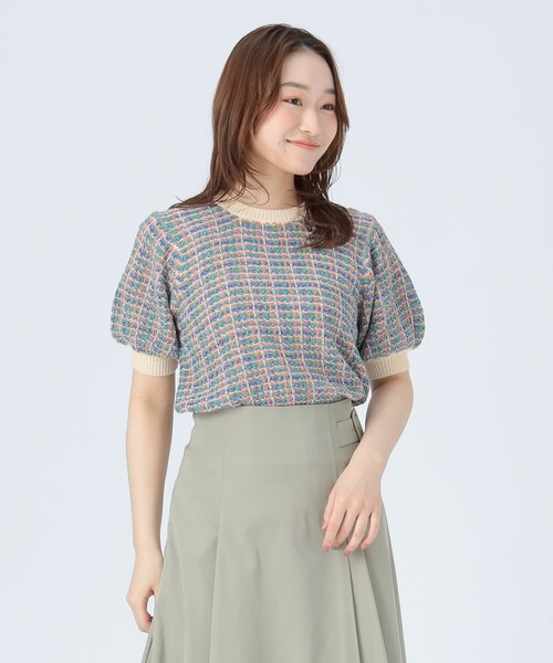 BEAMS HEART（ビームスハート）の「カラフル チェック ニット（ニット/セーター・レディース・グリーン/ネイビー/ホワイト系その他5・FREE）」の17枚目の写真