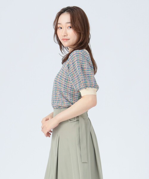 BEAMS HEART（ビームスハート）の「カラフル チェック ニット（ニット/セーター・レディース・グリーン/ネイビー/ホワイト系その他5・FREE）」の16枚目の写真