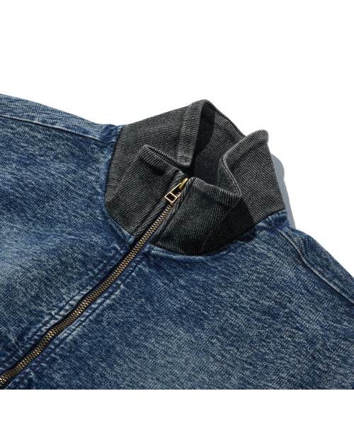 PENFIELD（ペンフィールド）の「[TRAILWEAR] ウィメンズフェイデッドクロップカラー フルジップインディゴ_FR1KJ01F（スウェット・レディース・ダークブルー・MEDIUM/SMALL）」の4枚目の写真