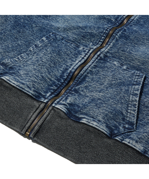 PENFIELD（ペンフィールド）の「[TRAILWEAR] ウィメンズフェイデッドクロップカラー フルジップインディゴ_FR1KJ01F（スウェット・レディース・ダークブルー・MEDIUM/SMALL）」の5枚目の写真