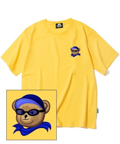TRIPSHION(トリップション)の「サングラスベアロゴTシャツ - イエロー(Tシャツ/カットソー・メンズ・その他・LARGE/MEDIUM/X-LARGE)」の1枚目の写真