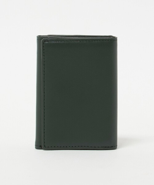 green label relaxing（グリーンレーベルリラクシング）の「GLR イタリアンレザー 3つ折り ミニウォレット 財布（財布・メンズ・ブラック/ダークグリーン・FREE）」の2枚目の写真