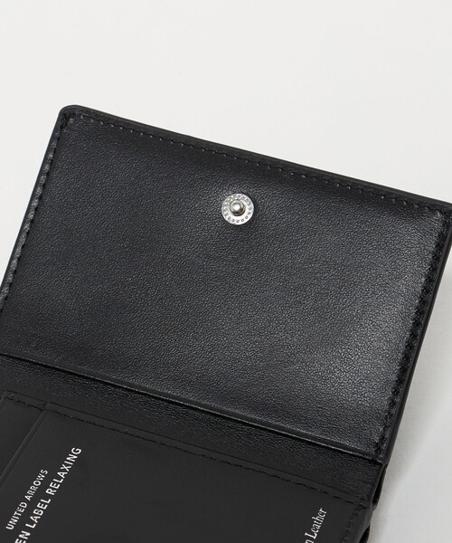green label relaxing（グリーンレーベルリラクシング）の「GLR イタリアンレザー 3つ折り ミニウォレット 財布（財布・メンズ・ブラック/ダークグリーン・FREE）」の9枚目の写真