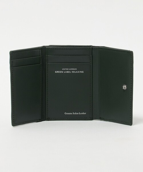 green label relaxing（グリーンレーベルリラクシング）の「GLR イタリアンレザー 3つ折り ミニウォレット 財布（財布・メンズ・ブラック/ダークグリーン・FREE）」の13枚目の写真