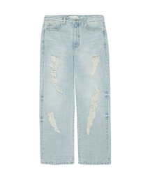UNGIMMICK（アンジミック）の「UNBALANCED DAMAGED DENIM PANTS (LIGHT BLUE)（デニムパンツ）」