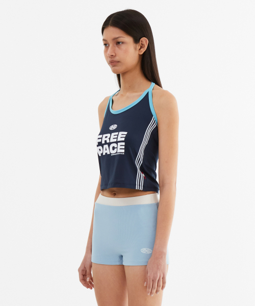 MENASOO(ミナス)の「Cool Span Sporty Halter Neck_Navy(Tシャツ/カットソー・レディース・ネイビー・F)」の2枚目の写真