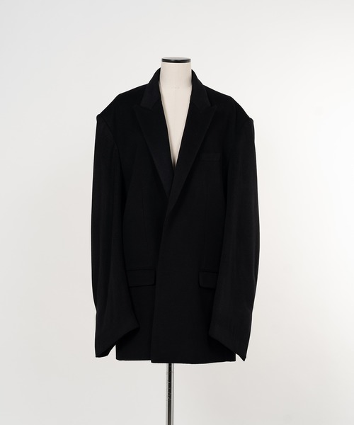 KEISUKEYOSHIDA（ケイスケヨシダ）の「Trudge Tailor Wool Jacket（テーラードジャケット・レディース・ブラック・M）」の2枚目の写真