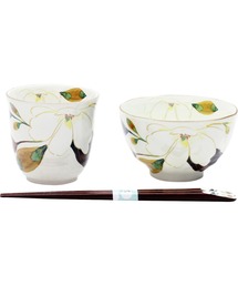 BACKYARD FAMILY（バックヤードファミリー）の「花ものがたり12ヶ月 天宝箸付飯碗湯呑セット（食器）」