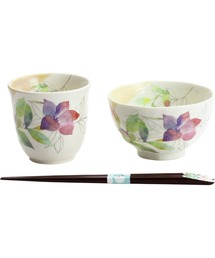 BACKYARD FAMILY（バックヤードファミリー）の「花ものがたり12ヶ月 天宝箸付飯碗湯呑セット（食器）」