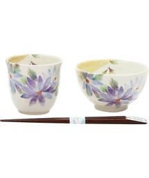 BACKYARD FAMILY（バックヤードファミリー）の「花ものがたり12ヶ月 天宝箸付飯碗湯呑セット（食器）」