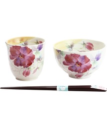 BACKYARD FAMILY（バックヤードファミリー）の「花ものがたり12ヶ月 天宝箸付飯碗湯呑セット（食器）」