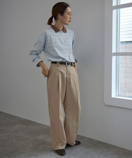 SLOBE IENA（スローブイエナ）の「ヴィンテージボーダー（Tシャツ/カットソー・レディース・チャコールグレー/ブルー・FREE）」の12枚目の写真