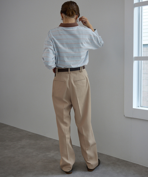 SLOBE IENA（スローブイエナ）の「ヴィンテージボーダー（Tシャツ/カットソー・レディース・チャコールグレー/ブルー・FREE）」の15枚目の写真