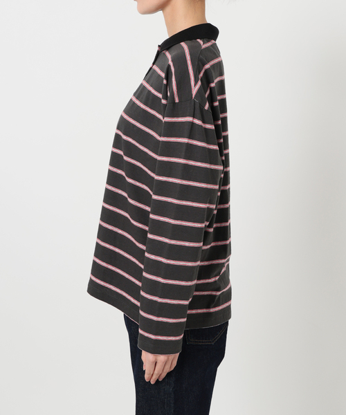 SLOBE IENA（スローブイエナ）の「ヴィンテージボーダー（Tシャツ/カットソー・レディース・チャコールグレー/ブルー・FREE）」の20枚目の写真