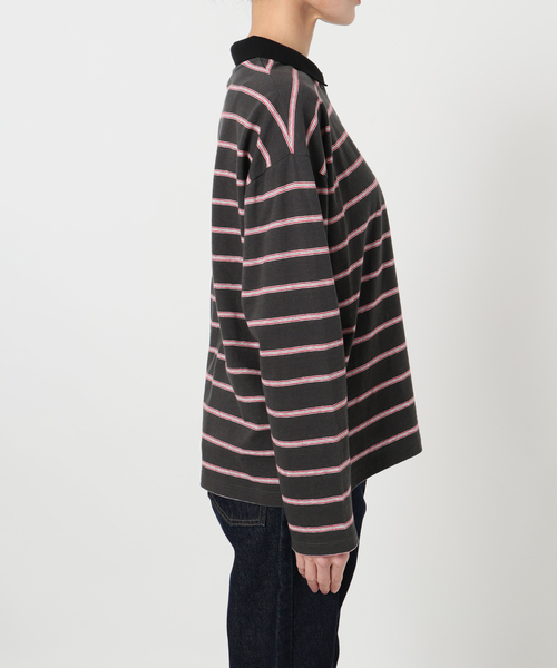 SLOBE IENA（スローブイエナ）の「ヴィンテージボーダー（Tシャツ/カットソー・レディース・チャコールグレー/ブルー・FREE）」の21枚目の写真