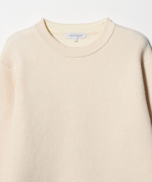 A DAY IN THE LIFE UNITED ARROWS(アデイインザライフユナイテッドアローズ)の「ダブルフェイス フォックス ブレンド ニット<A DAY IN THE LIFE>(ニット/セーター・メンズ・オフホワイト/ダークグレー/モカ・M/L)」の6枚目の写真