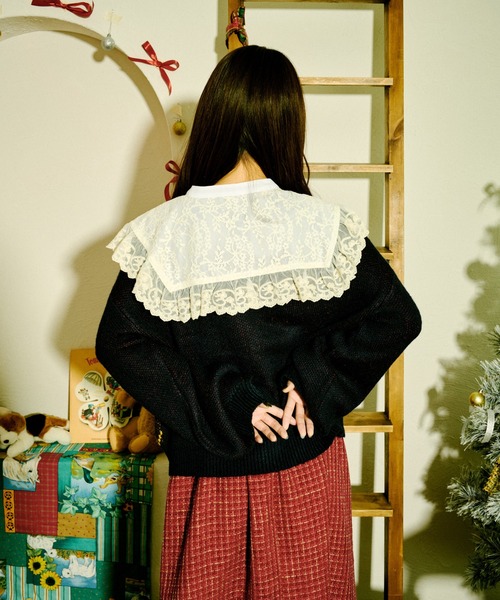 kutir（クティール）の「【クティールとレトロ】レースフリルつけ襟（付け襟・レディース・オフホワイト・FREE）」の19枚目の写真