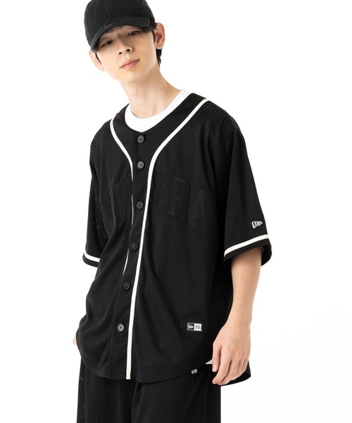 NEW ERA(ニューエラ)の「ニューエラ ベースボールシャツ 半袖 メッシュ(シャツ/ブラウス・メンズ・ストーン/ブラック・L/XL/XXL/M)」の5枚目の写真