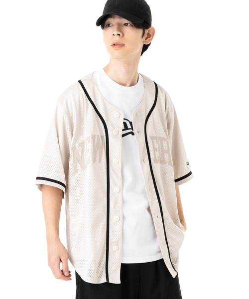 NEW ERA(ニューエラ)の「ニューエラ ベースボールシャツ 半袖 メッシュ(シャツ/ブラウス・メンズ・ストーン/ブラック・L/XL/XXL/M)」の21枚目の写真