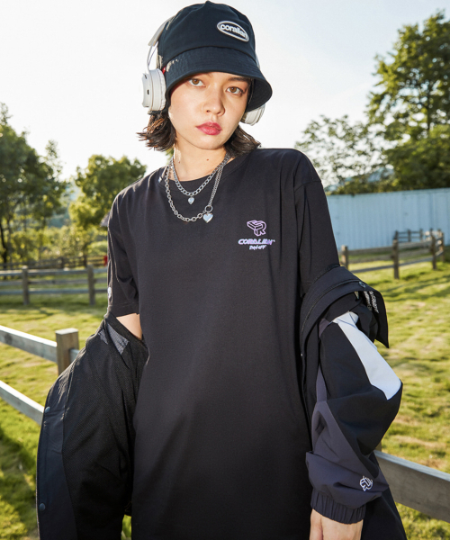 CORALIAN(コラリアン)の「ランオフアートワークメッシュコットン半袖Tシャツブラック(Tシャツ/カットソー・メンズ・その他・S/M/L/XL/XS)」の2枚目の写真