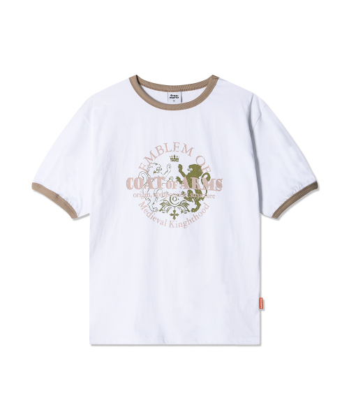 FREEMARIO（フリーマリオ）の「コートオブアームズリングTシャツ[ホワイト]（Tシャツ/カットソー・レディース・その他・MEDIUM/LARGE）」の2枚目の写真
