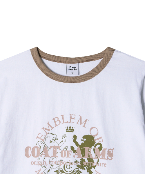 FREEMARIO（フリーマリオ）の「コートオブアームズリングTシャツ[ホワイト]（Tシャツ/カットソー・レディース・その他・MEDIUM/LARGE）」の4枚目の写真