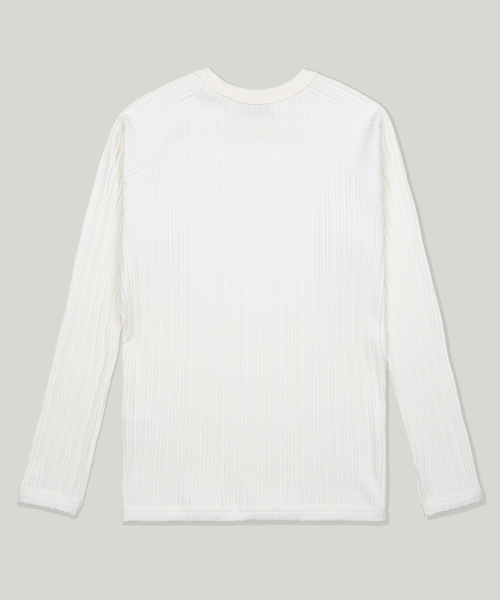 FLAWSROOM（フローズルーム）の「Ribbed Slim Long Sleeve [WHITE]（Tシャツ/カットソー・メンズ・その他・MEDIUM/LARGE）」の3枚目の写真