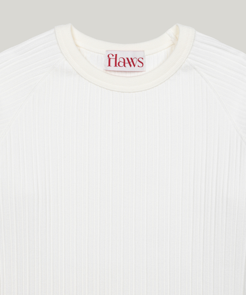 FLAWSROOM（フローズルーム）の「Ribbed Slim Long Sleeve [WHITE]（Tシャツ/カットソー・メンズ・その他・MEDIUM/LARGE）」の4枚目の写真