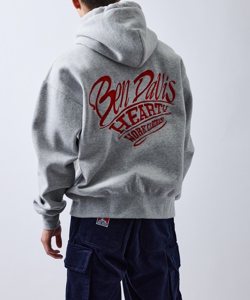 JUNRED（ジュンレッド）の「【BENDAVIS別注】ハートモチーフプルオーバー（パーカー・メンズ・チャコールグレー/グレー/ワイン・M/L/LL）」の3枚目の写真