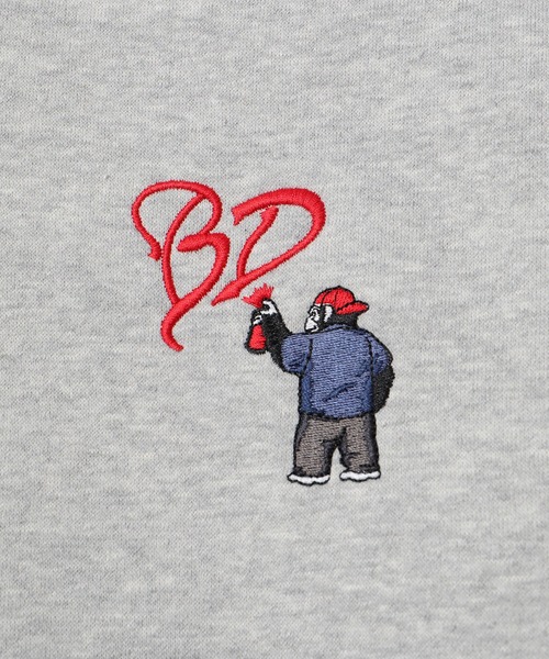 JUNRED（ジュンレッド）の「【BENDAVIS別注】ハートモチーフプルオーバー（パーカー・メンズ・チャコールグレー/グレー/ワイン・M/L/LL）」の6枚目の写真