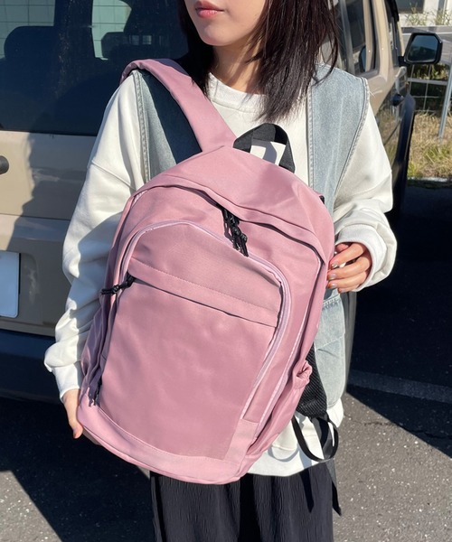 CRB(シーアールビー)の「大容量リュックサック(バックパック/リュック・レディース・オフホワイト/グレー/ブルー/ブラック/ピンク・F)」の7枚目の写真