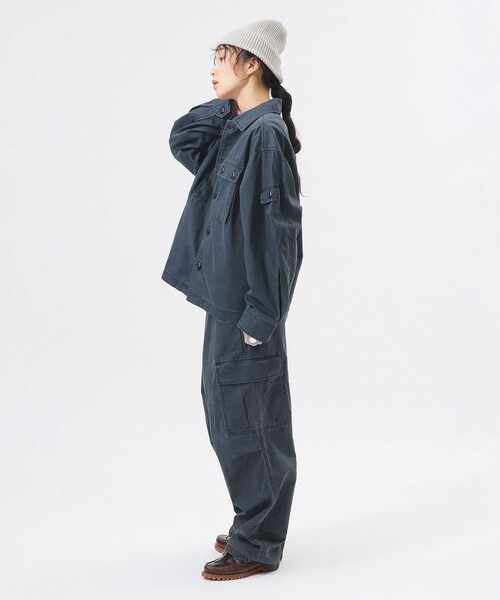BEAMS BOY(ビームスボーイ)の「リップストップ ミリタリー ブルゾン(ブルゾン・レディース・チャコールグレー/ネイビー・1/2)」の14枚目の写真