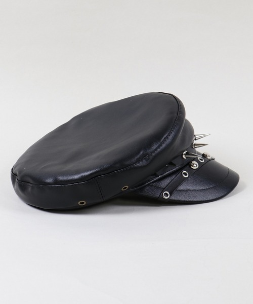 SPINNS（スピンズ）の「合皮キャスケット/ベルト（キャスケット・レディース・ブラック・ONESIZE）」の3枚目の写真
