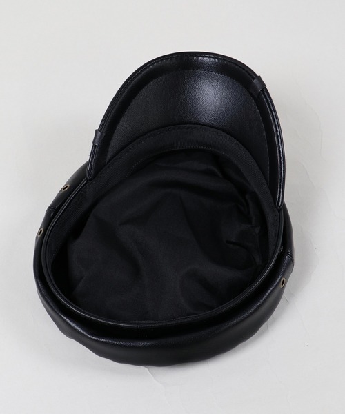 SPINNS（スピンズ）の「合皮キャスケット/ベルト（キャスケット・レディース・ブラック・ONESIZE）」の6枚目の写真