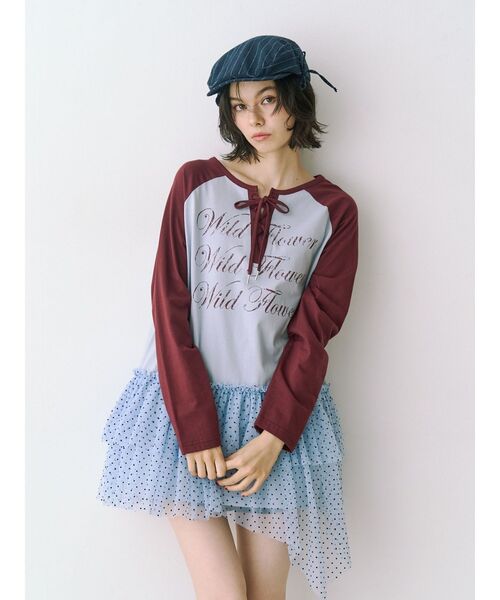 jouetie(ジュエティ)の「ヘムフリルラグランワンピース(ワンピース・レディース・ブラック/ブルー/オフホワイト・MEDIUM)」の16枚目の写真