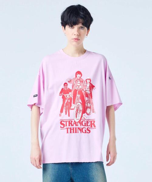 Little sunny bite(リトルサニーバイト)の「littlesunnybite/リトルサニーバイト/stranger things x little sunny bite graphic big tee(Tシャツ/カットソー・レディース・ピンク/ホワイト/ブラック・M/S)」の3枚目の写真
