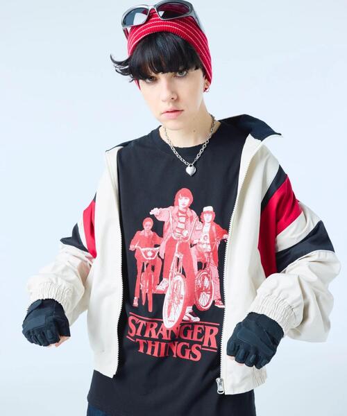 Little sunny bite(リトルサニーバイト)の「littlesunnybite/リトルサニーバイト/stranger things x little sunny bite graphic big tee(Tシャツ/カットソー・レディース・ピンク/ホワイト/ブラック・M/S)」の2枚目の写真