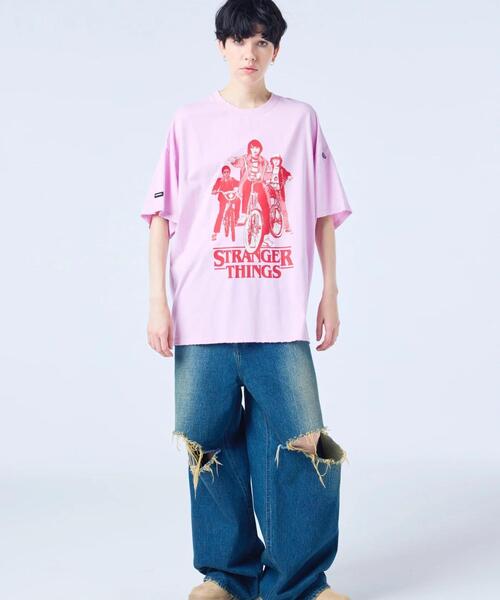 Little sunny bite(リトルサニーバイト)の「littlesunnybite/リトルサニーバイト/stranger things x little sunny bite graphic big tee(Tシャツ/カットソー・レディース・ピンク/ホワイト/ブラック・M/S)」の16枚目の写真