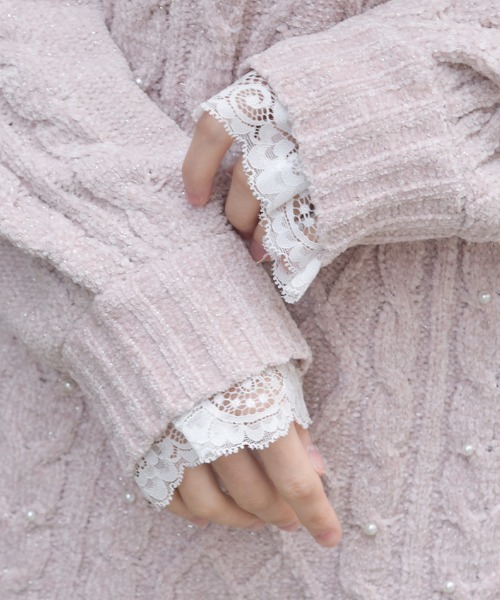 axes femme（アクシーズファム）の「ラメ×ベロアモールチュニック