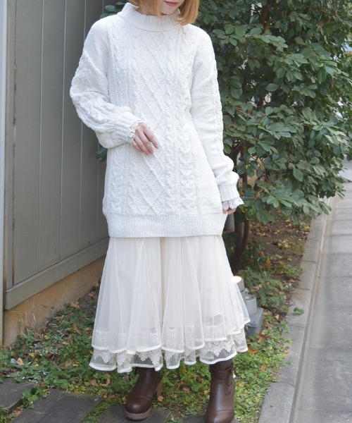axes femme(アクシーズファム)の「ラメ×ベロアモールチュニック(チュニック・レディース・グレー/ホワイト/ピンク・FREE)」の10枚目の写真