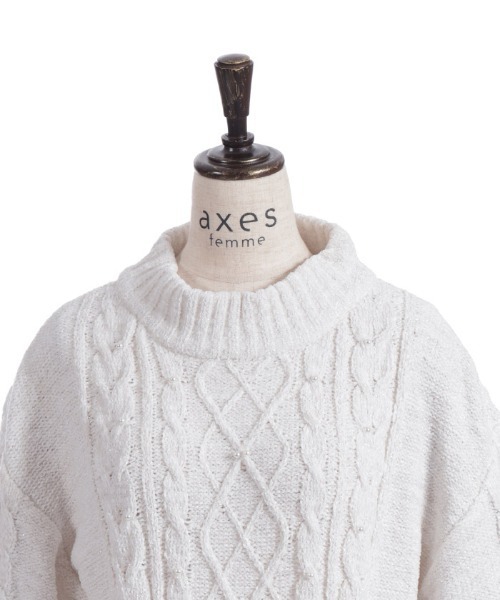 axes femme(アクシーズファム)の「ラメ×ベロアモールチュニック(チュニック・レディース・グレー/ホワイト/ピンク・FREE)」の15枚目の写真