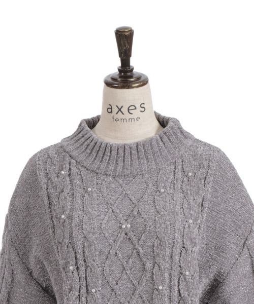axes femme(アクシーズファム)の「ラメ×ベロアモールチュニック(チュニック・レディース・グレー/ホワイト/ピンク・FREE)」の20枚目の写真