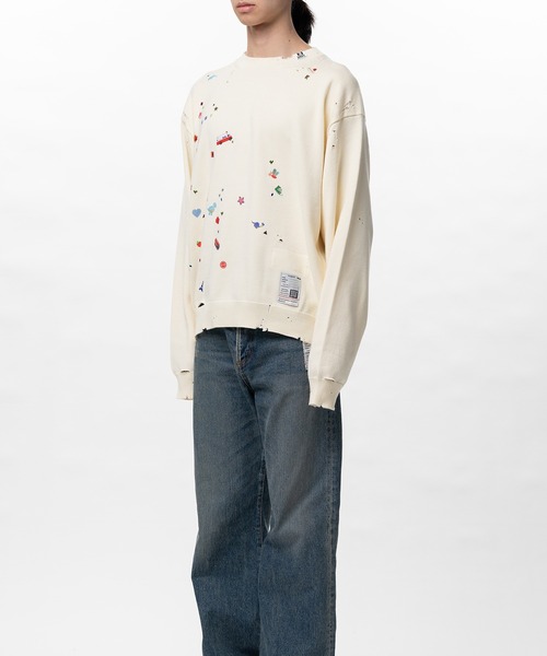 Maison MIHARA YASUHIRO(メゾンミハラヤスヒロ)の「Kids Sticker Printed Knit Sweater(ニット/セーター・メンズ・ブラック/グレー/ホワイト・48/46/44)」の9枚目の写真