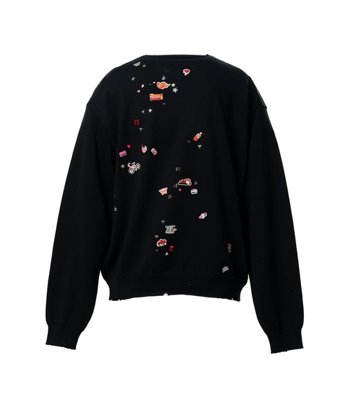 Maison MIHARA YASUHIRO(メゾンミハラヤスヒロ)の「Kids Sticker Printed Knit Sweater(ニット/セーター・メンズ・ブラック/グレー/ホワイト・48/46/44)」の12枚目の写真