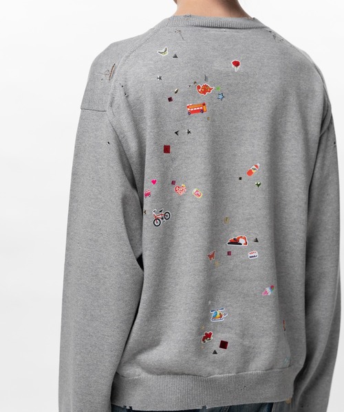 Maison MIHARA YASUHIRO(メゾンミハラヤスヒロ)の「Kids Sticker Printed Knit Sweater(ニット/セーター・メンズ・ブラック/グレー/ホワイト・48/46/44)」の22枚目の写真