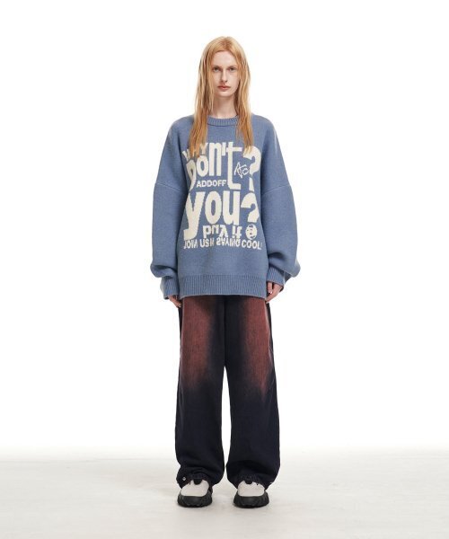 ADDOFF(アドオフ)の「LETTERING KNIT SWEATER BLUE(ニット/セーター・レディース・その他・LARGE/MEDIUM/SMALL)」の6枚目の写真