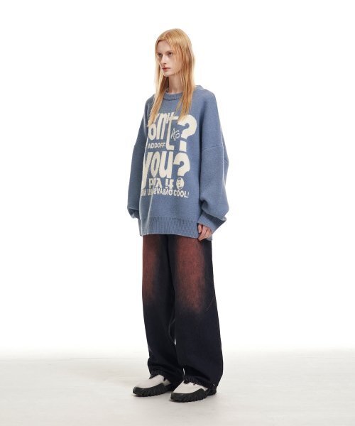 ADDOFF(アドオフ)の「LETTERING KNIT SWEATER BLUE(ニット/セーター・レディース・その他・LARGE/MEDIUM/SMALL)」の7枚目の写真