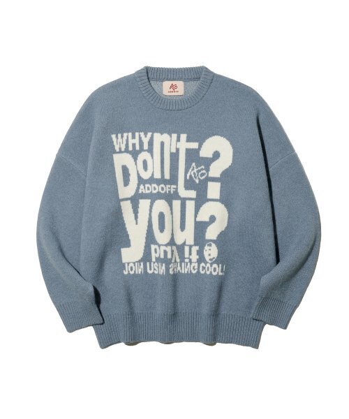 ADDOFF(アドオフ)の「LETTERING KNIT SWEATER BLUE(ニット/セーター・レディース・その他・LARGE/MEDIUM/SMALL)」の10枚目の写真